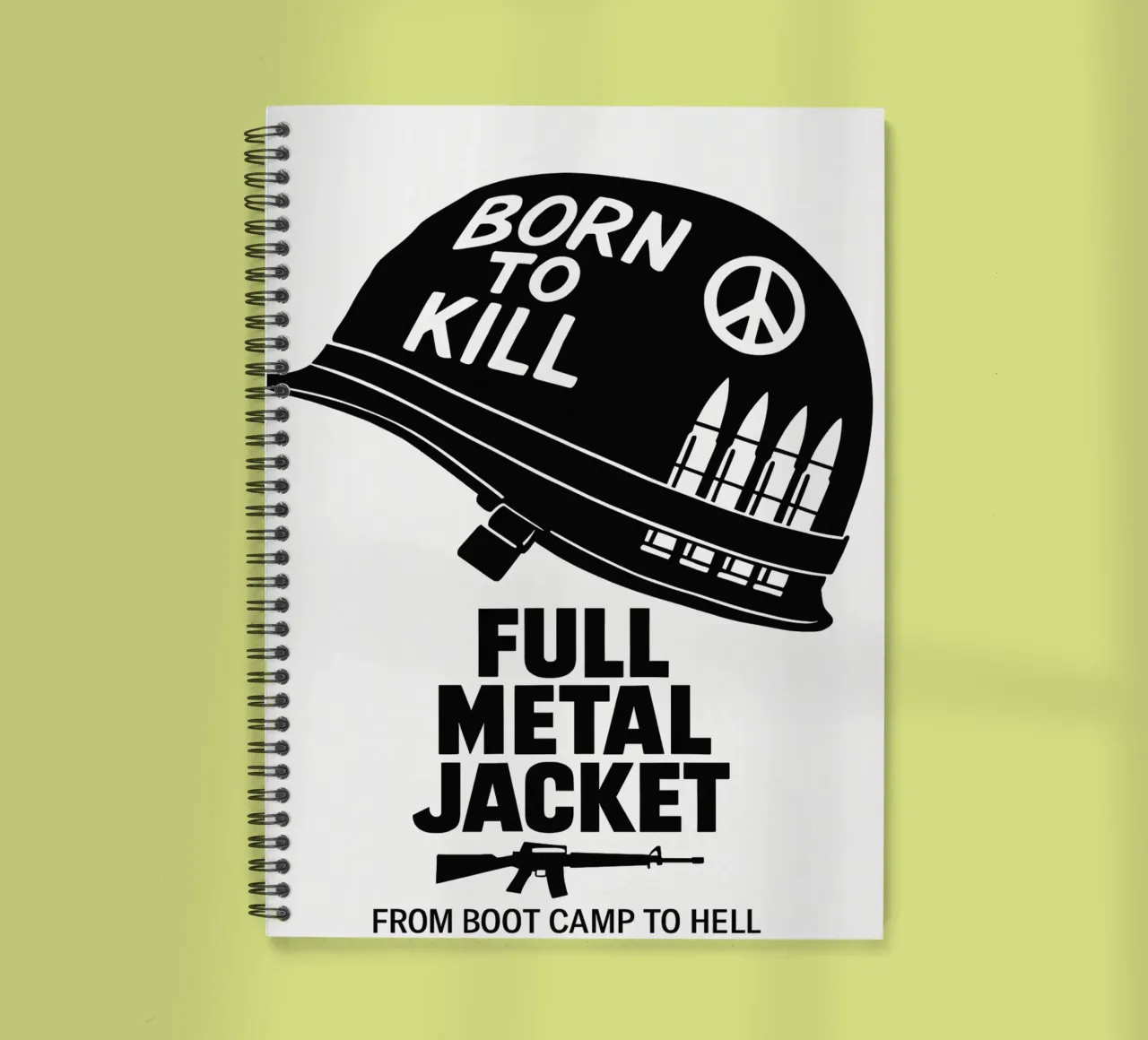 Full Metal Jacket Print spiral notebook by MoviesArt