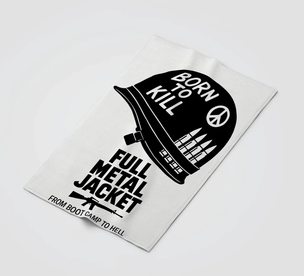 Full Metal Jacket Print fleece blanket by MoviesArt