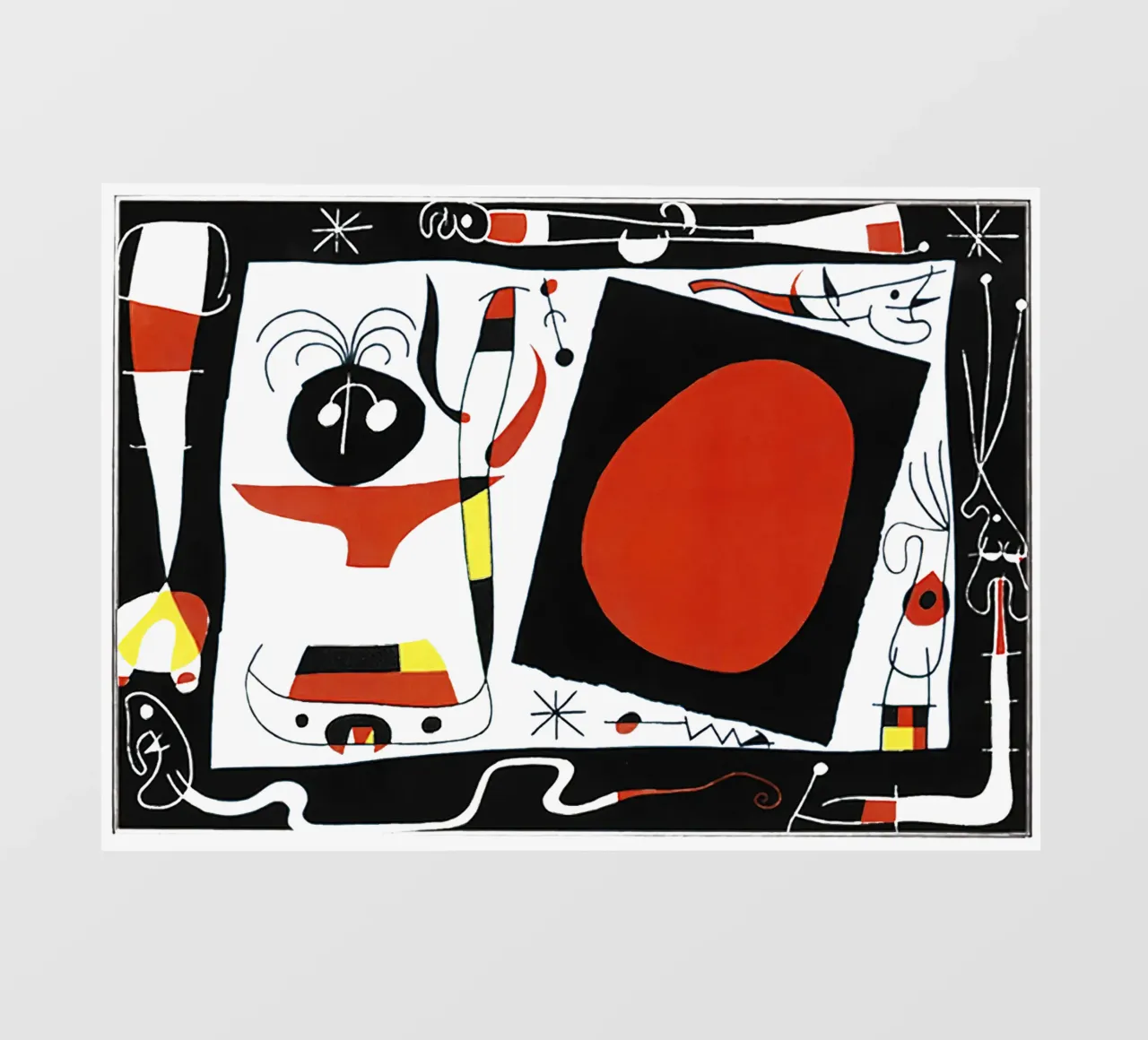 Joan Miro Donna con specchio telo in pvc da phillipp veisenberg