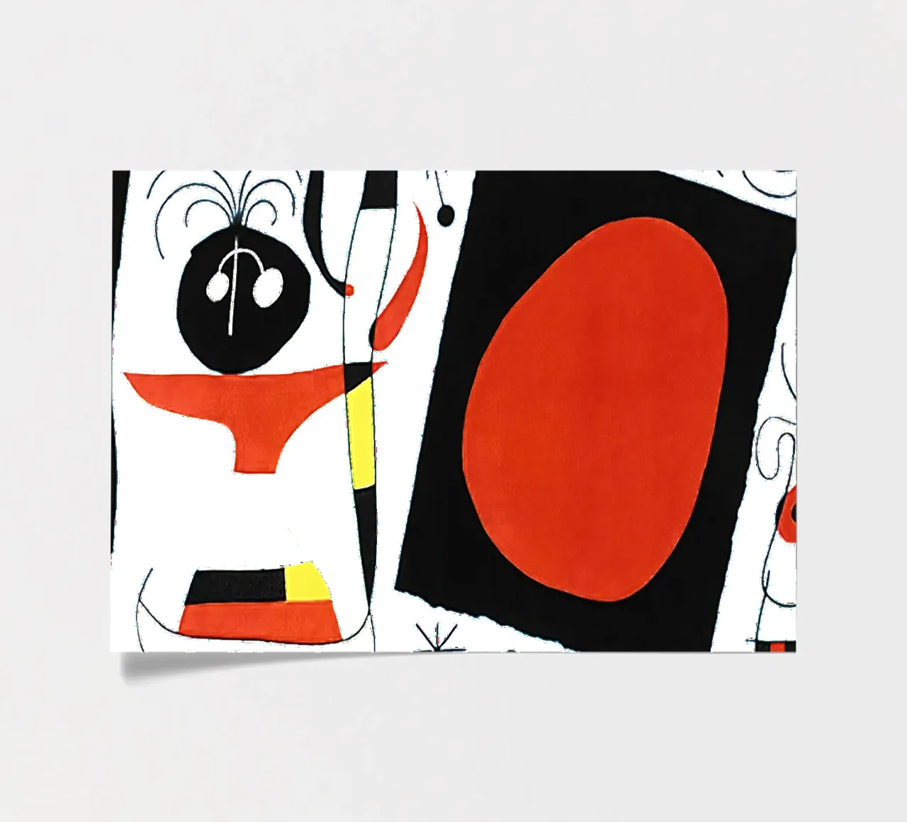 Joan Miro Woman with mirror sticker sheet by phillipp veisenberg