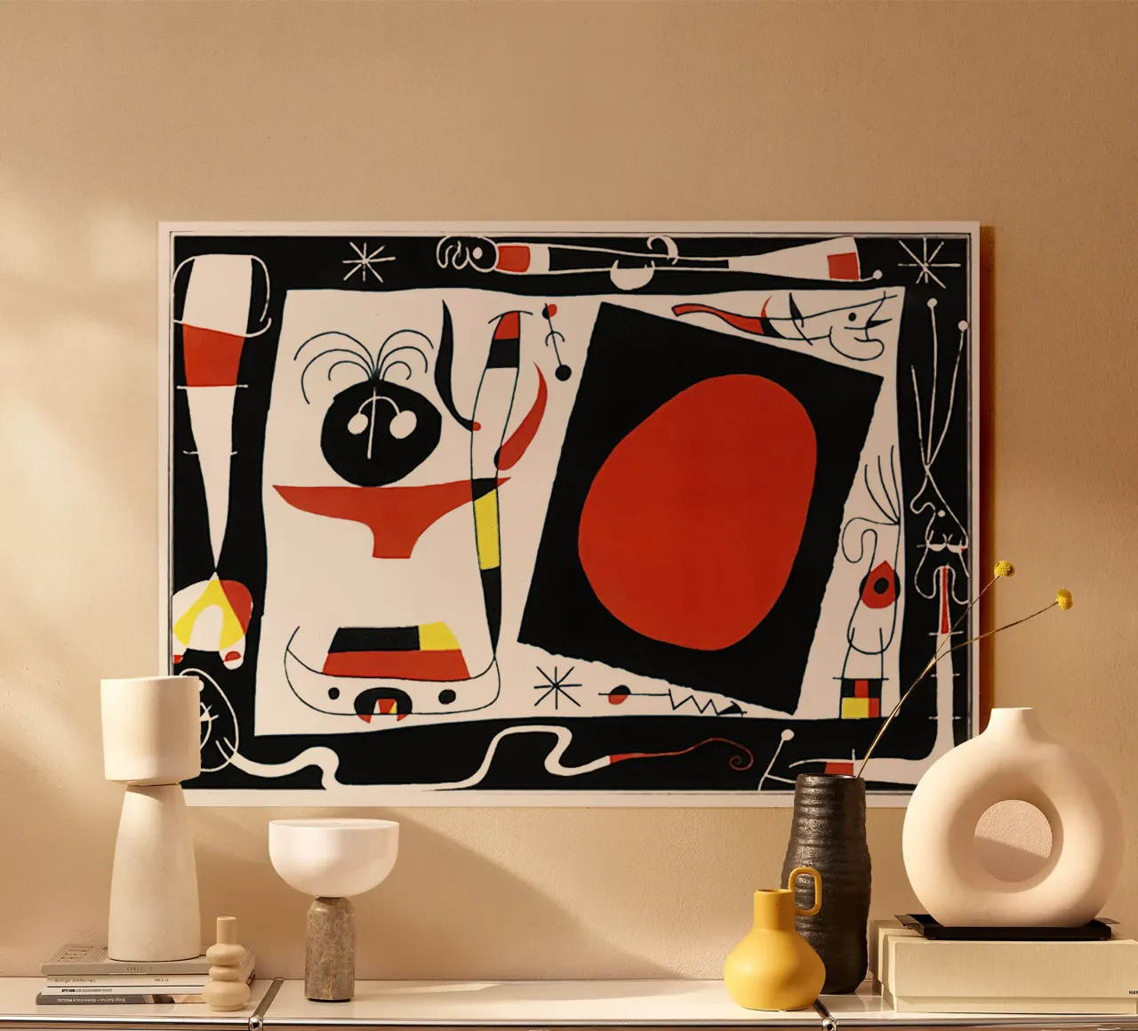 Joan Miro Donna con specchio alluminio dibond da phillipp veisenberg