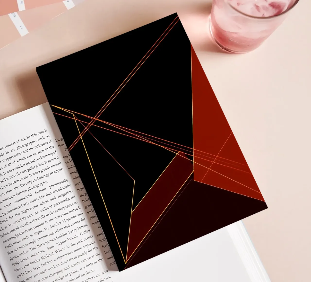 Abstrakt Geo Rot notebook by kosinsart.gallery