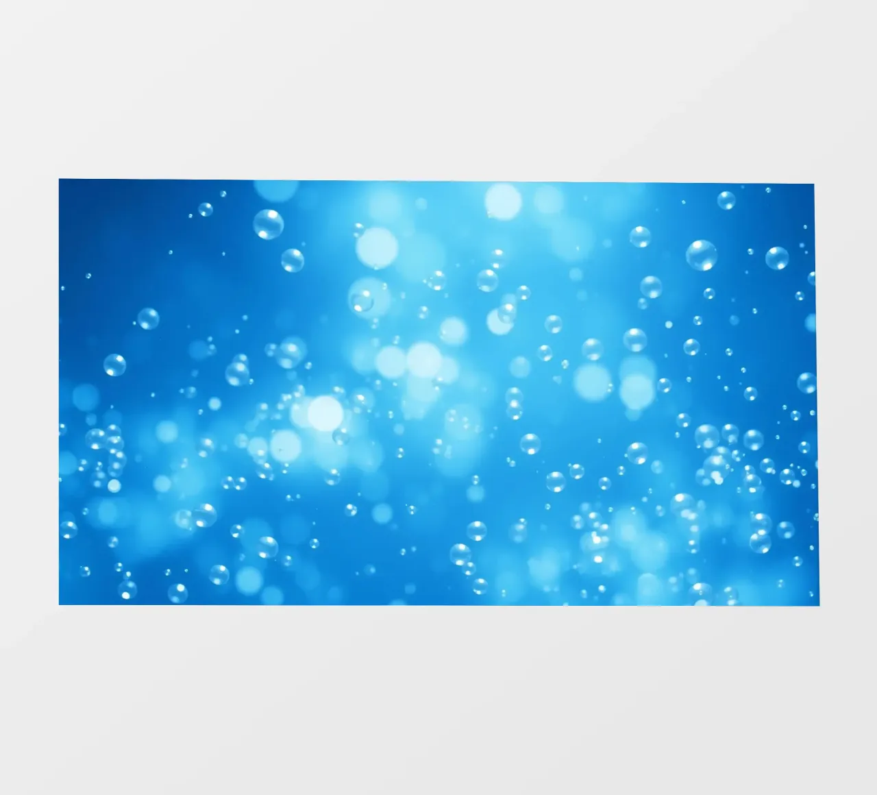 Bubbles floating in clear blue water creating calm art pvc cover by DesignDoodle