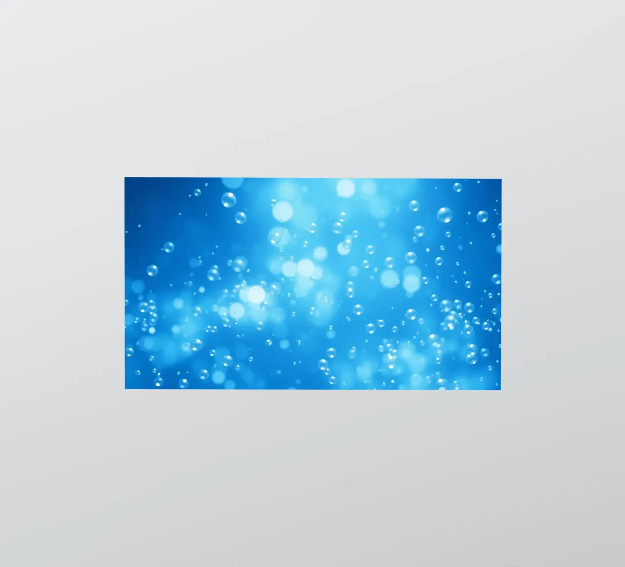 Bubbles floating in clear blue water creating calm art sticker by DesignDoodle