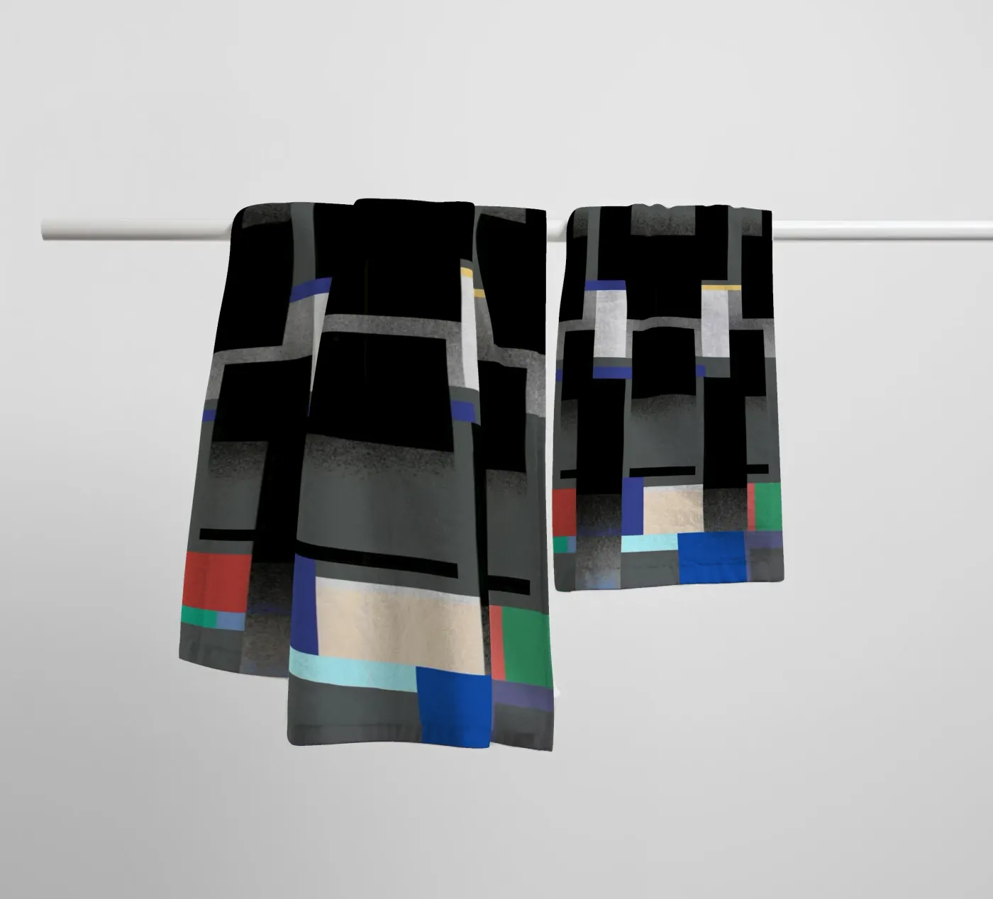 Glitches pattern 06 towel by Little Dean