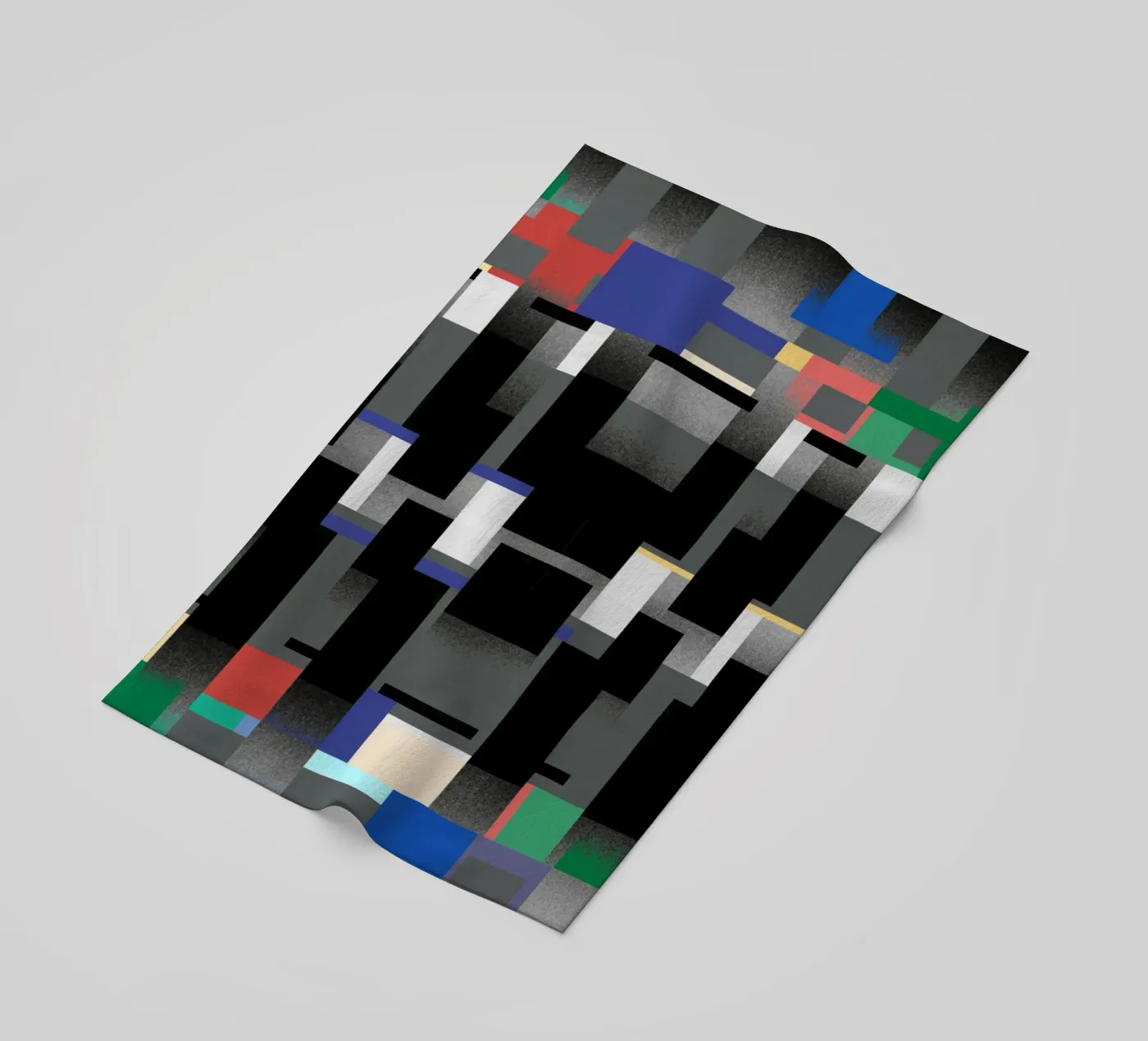 Glitches pattern 06 strandhanddoek van Little Dean