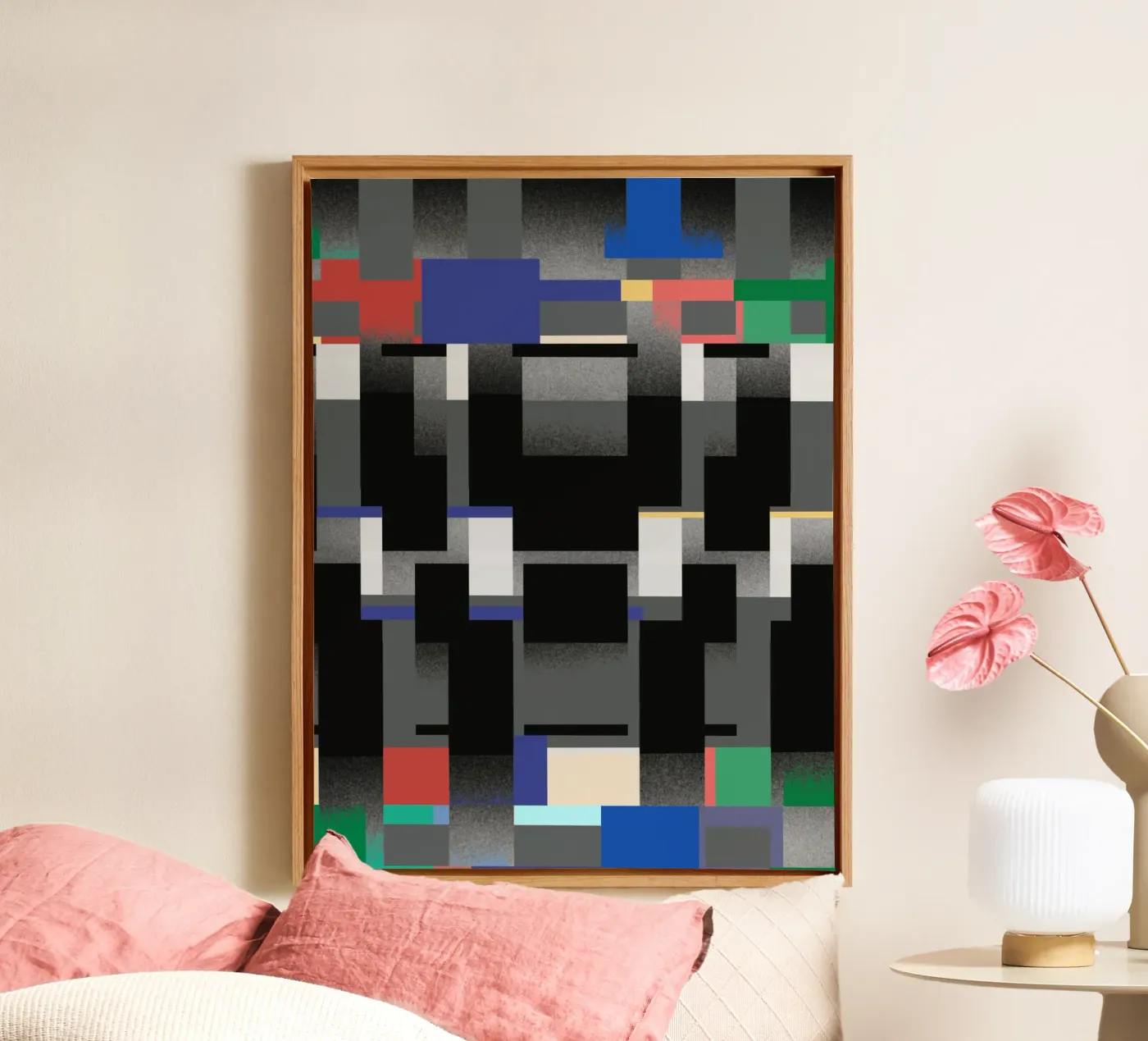 Glitches pattern 06 canvas by Little Dean