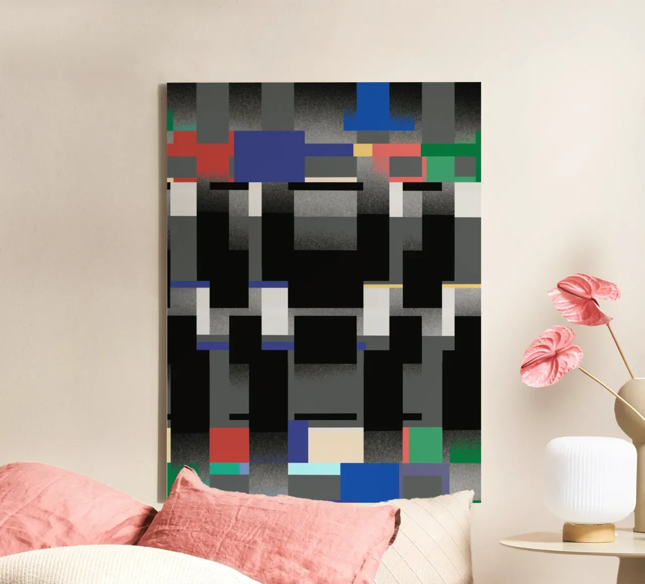 Glitches pattern 06 canvas by Little Dean