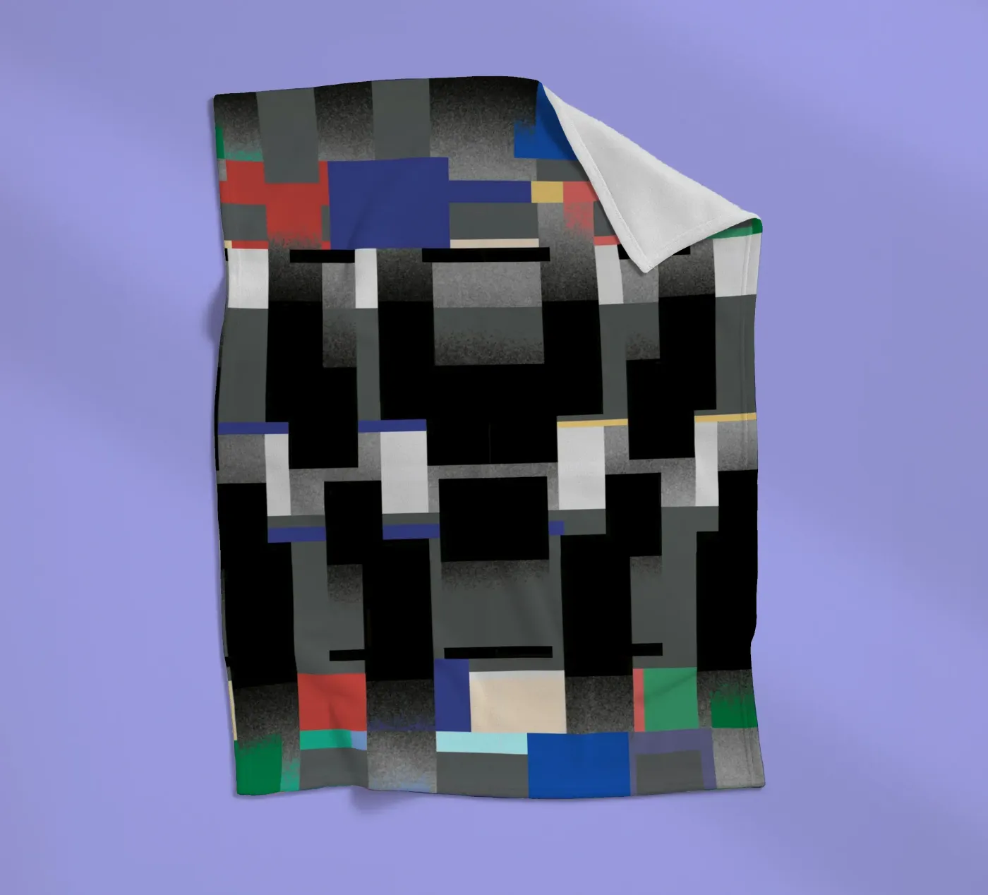 Glitches pattern 06 fleecedeken van Little Dean
