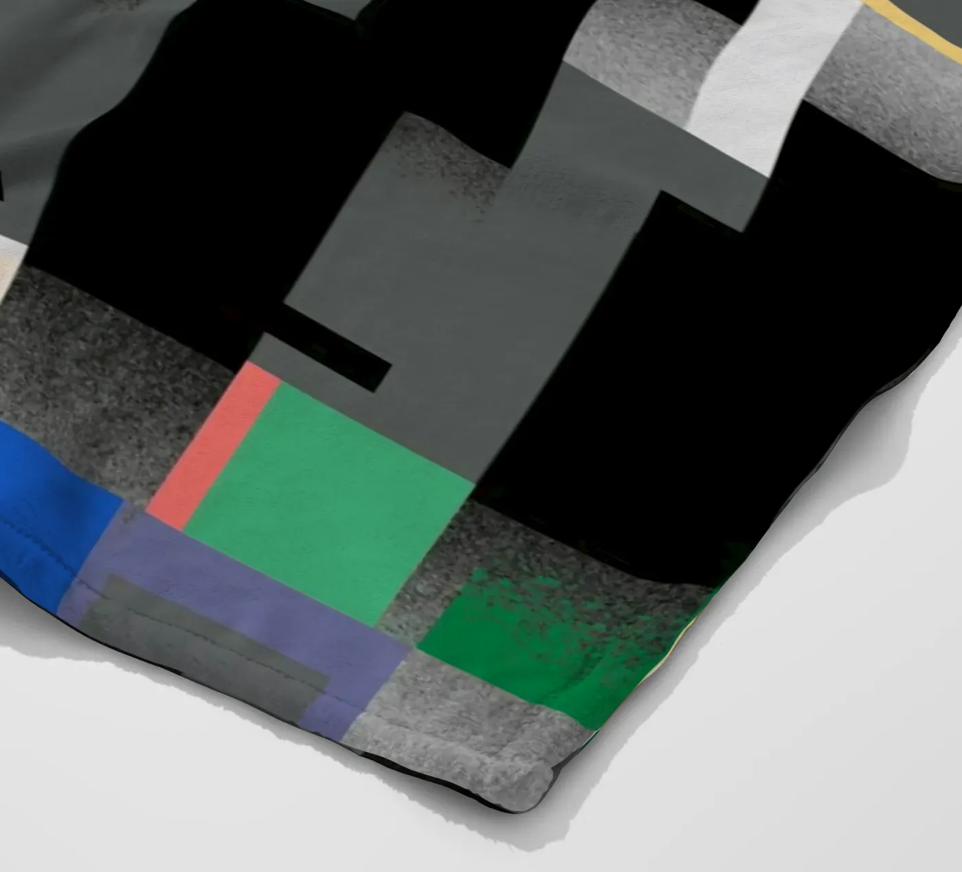 Glitches pattern 06 fleece blanket by Little Dean