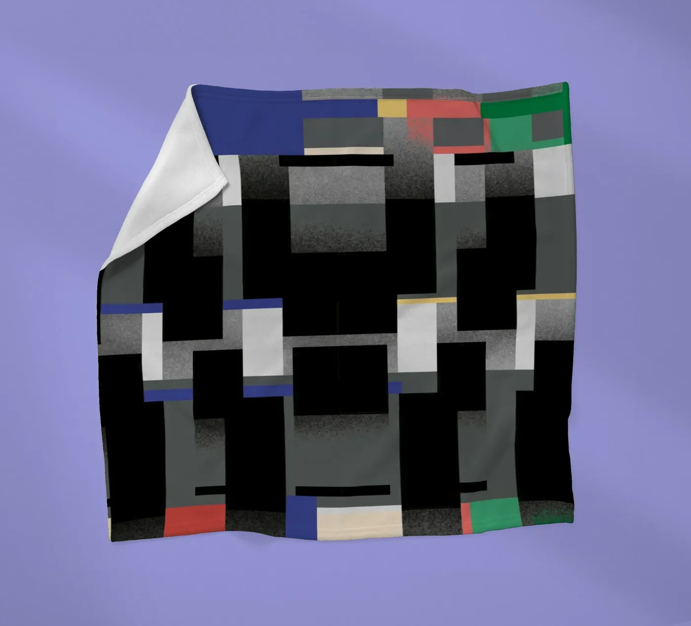 Glitches pattern 06 fleece blanket by Little Dean