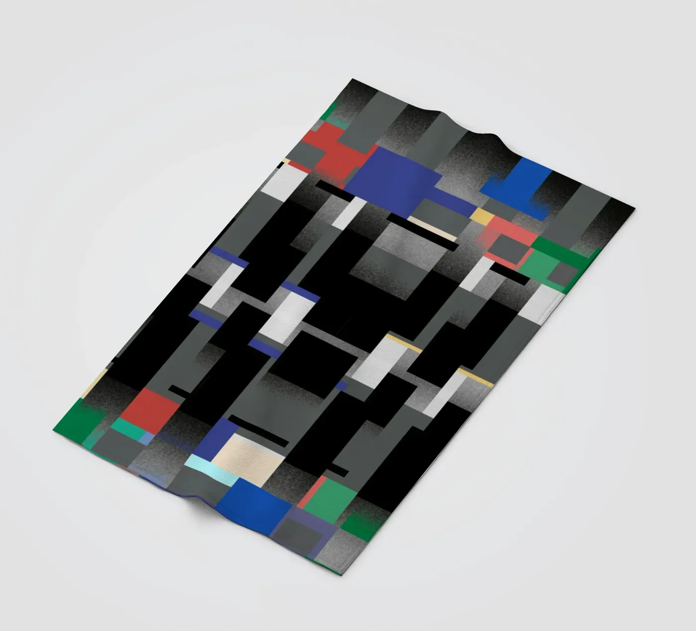 Glitches pattern 06 fleece blanket by Little Dean