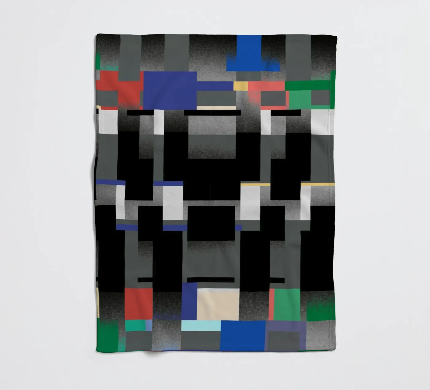 Glitches pattern 06 fleece blanket by Little Dean