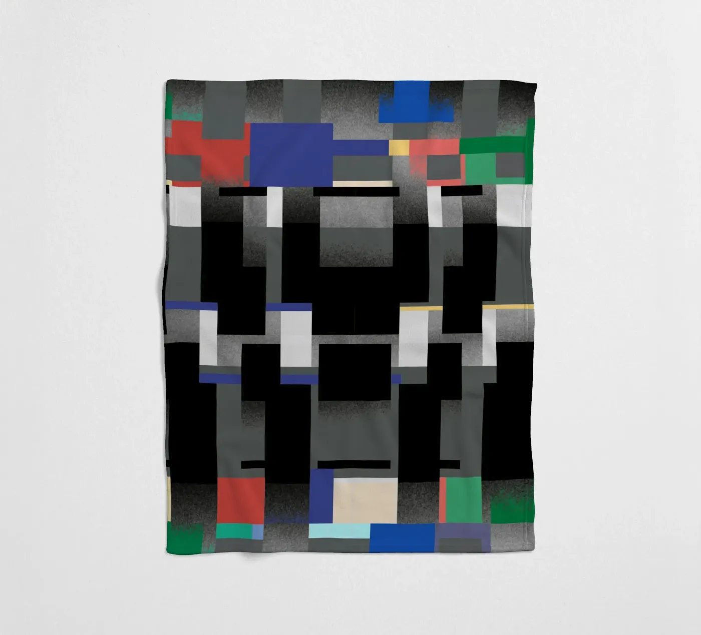 Glitches pattern 06 fleece blanket by Little Dean