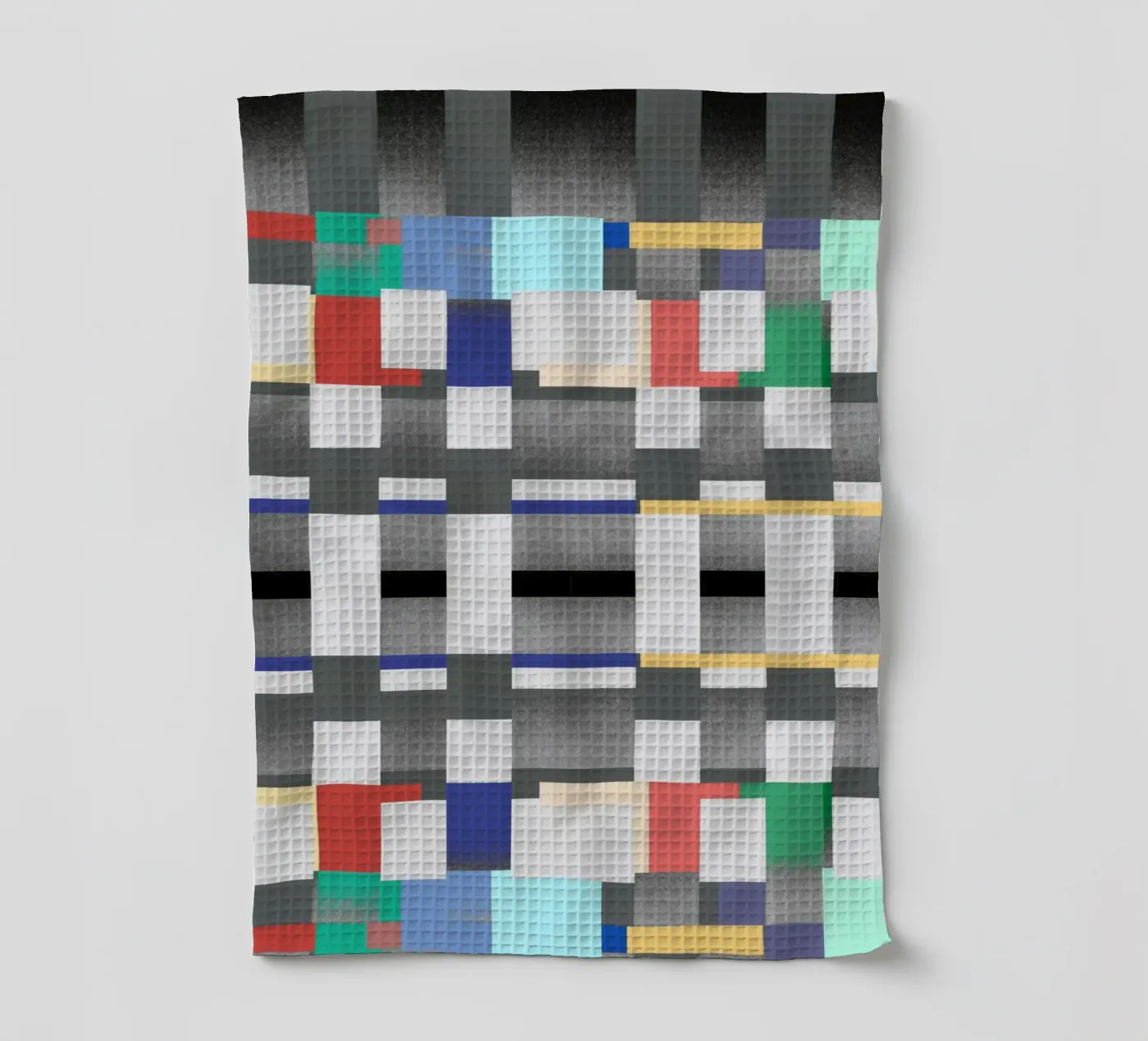 Glitches pattern 07 tea towel by Little Dean