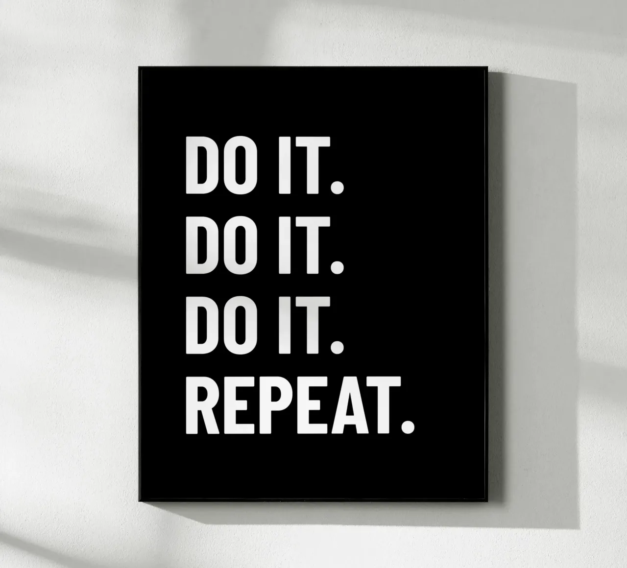 Motivation: Do it. Repeat. white. Inspiration. Acryl-Glas von RB-Quotes