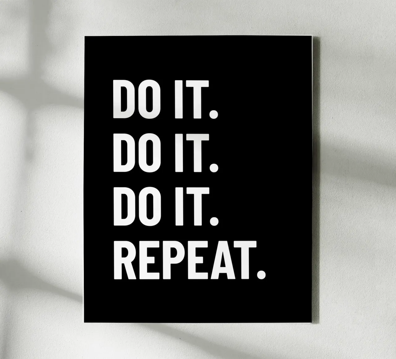 Motivation: Do it. Repeat. white. Inspiration. tela con Cornice a cassetta da RB-Quotes