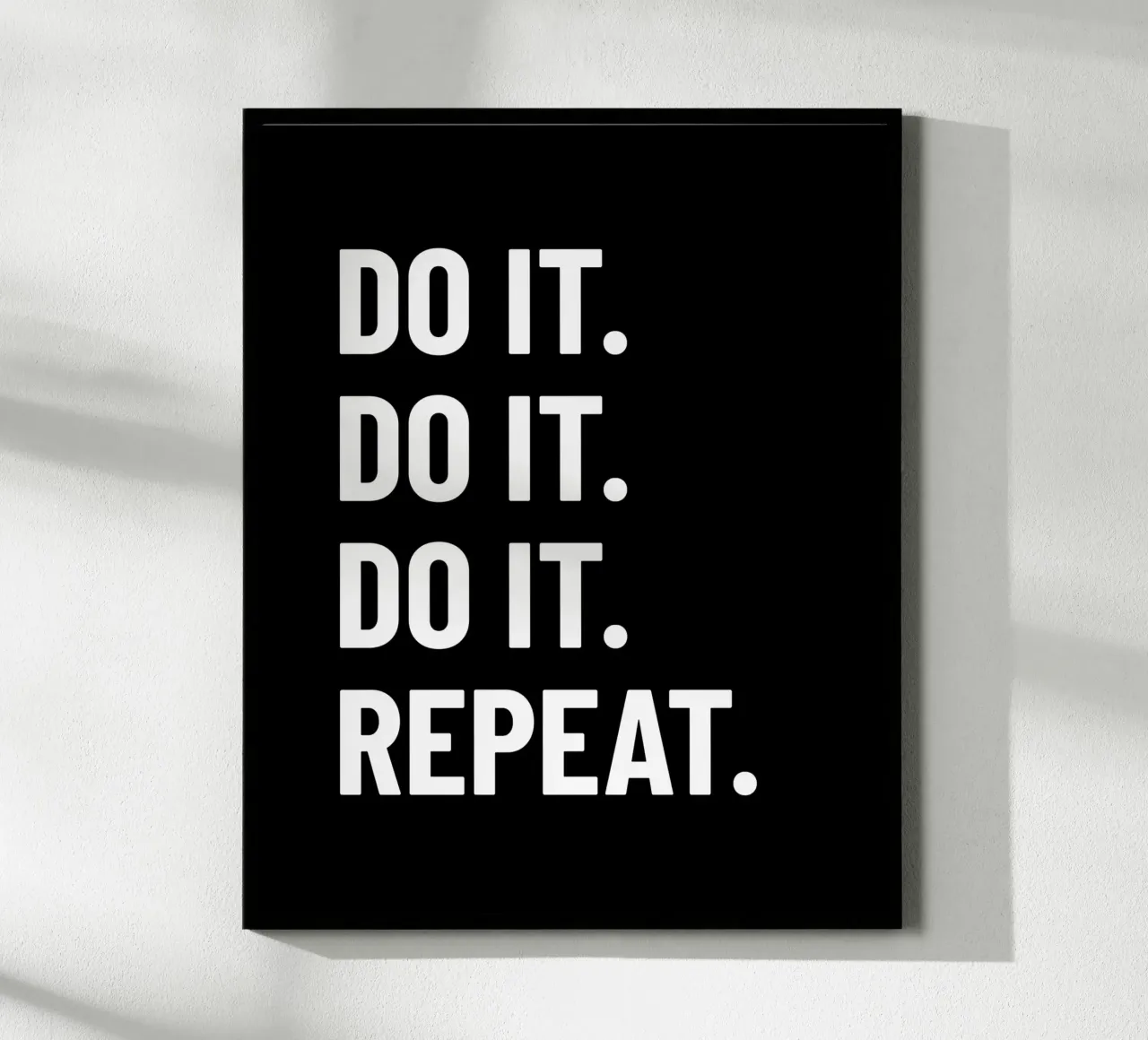 Motivation: Do it. Repeat. white. Inspiration. carta hahnemühle da RB-Quotes