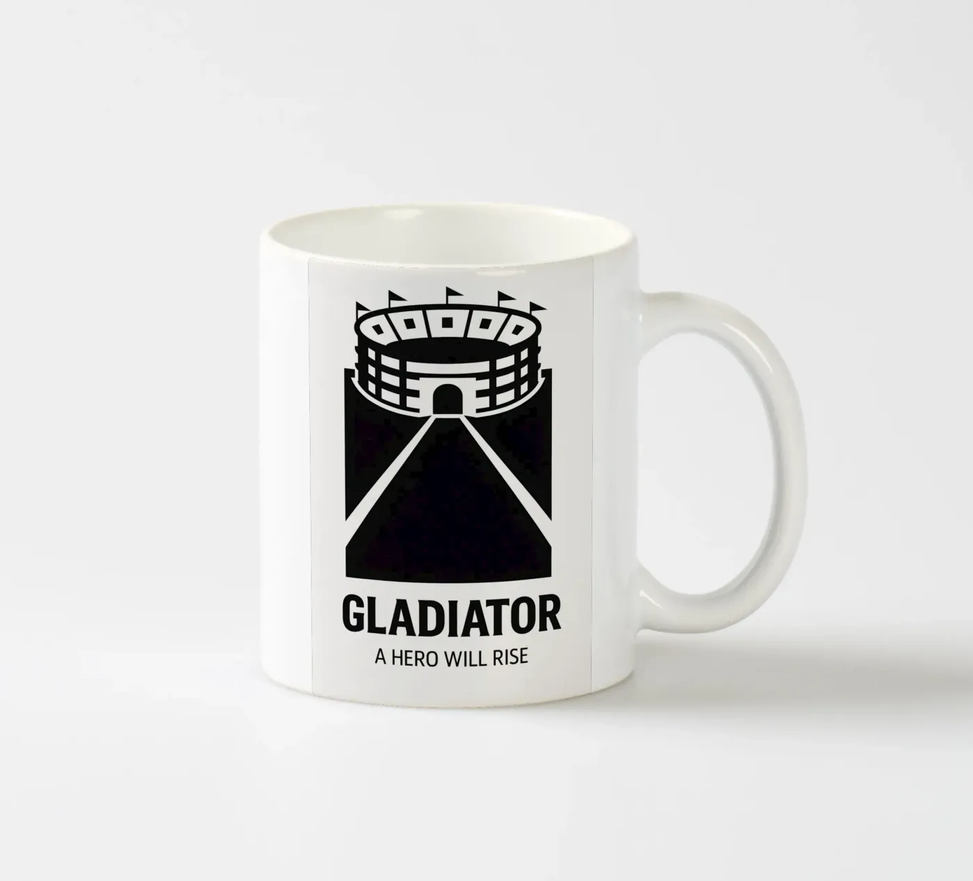 Gladiator Print ceramic mug by MoviesArt