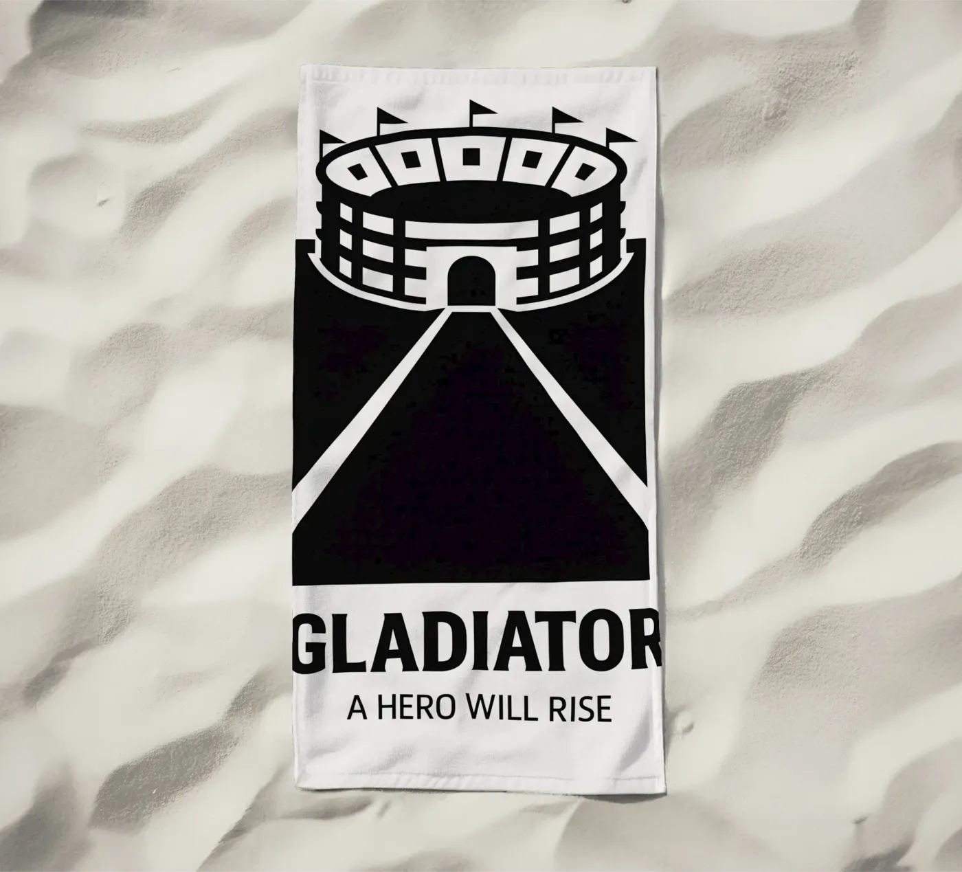 Gladiator Print beach towel by MoviesArt