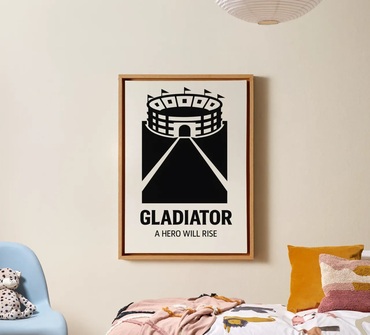 Gladiator Print tela con Cornice a cassetta da MoviesArt
