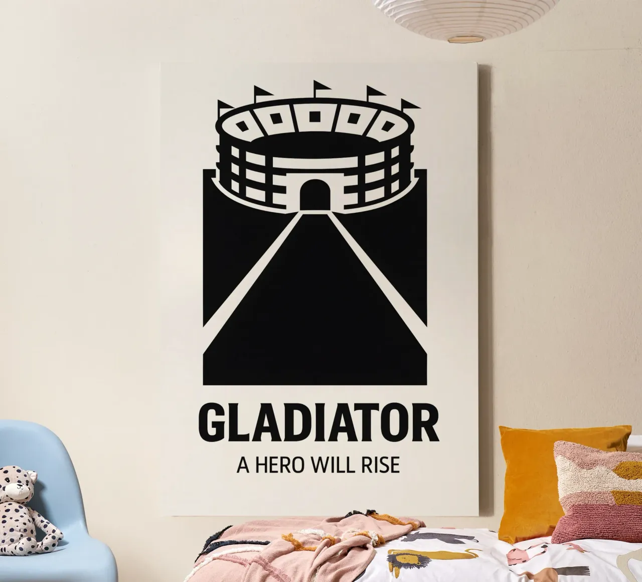 Gladiator Print tela con Cornice a cassetta da MoviesArt