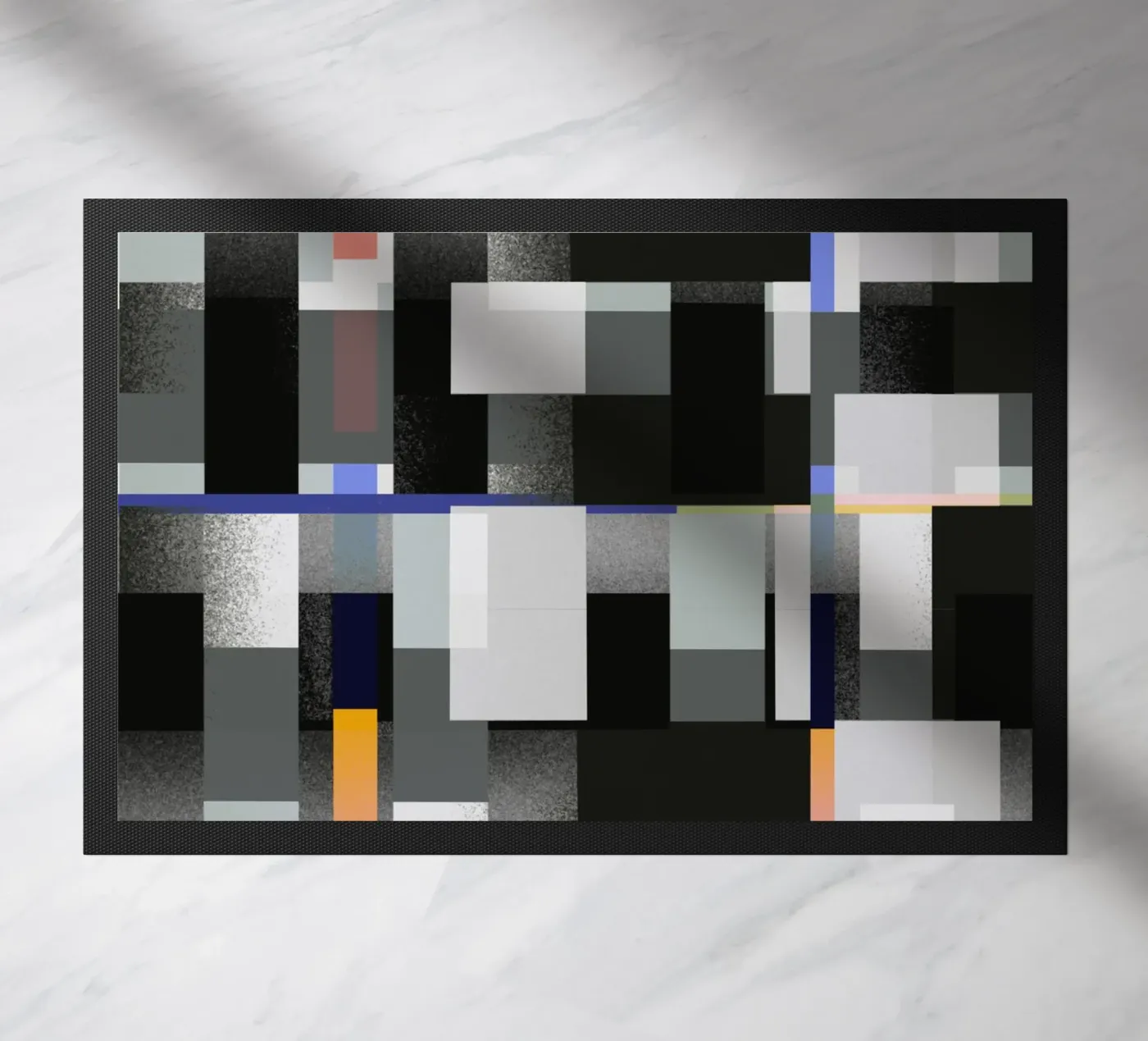 Glitches pattern 08 doormat by Little Dean