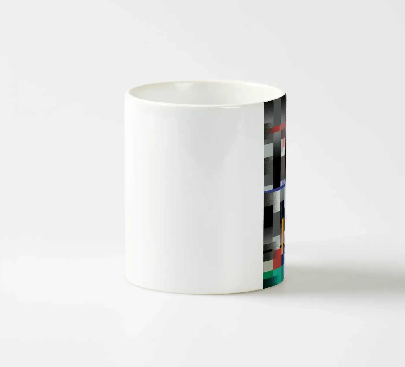 Glitches pattern 08 ceramic mug by Little Dean