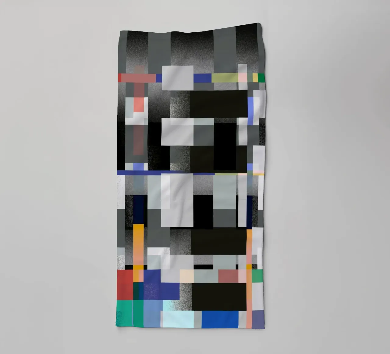 Glitches pattern 08 towel by Little Dean