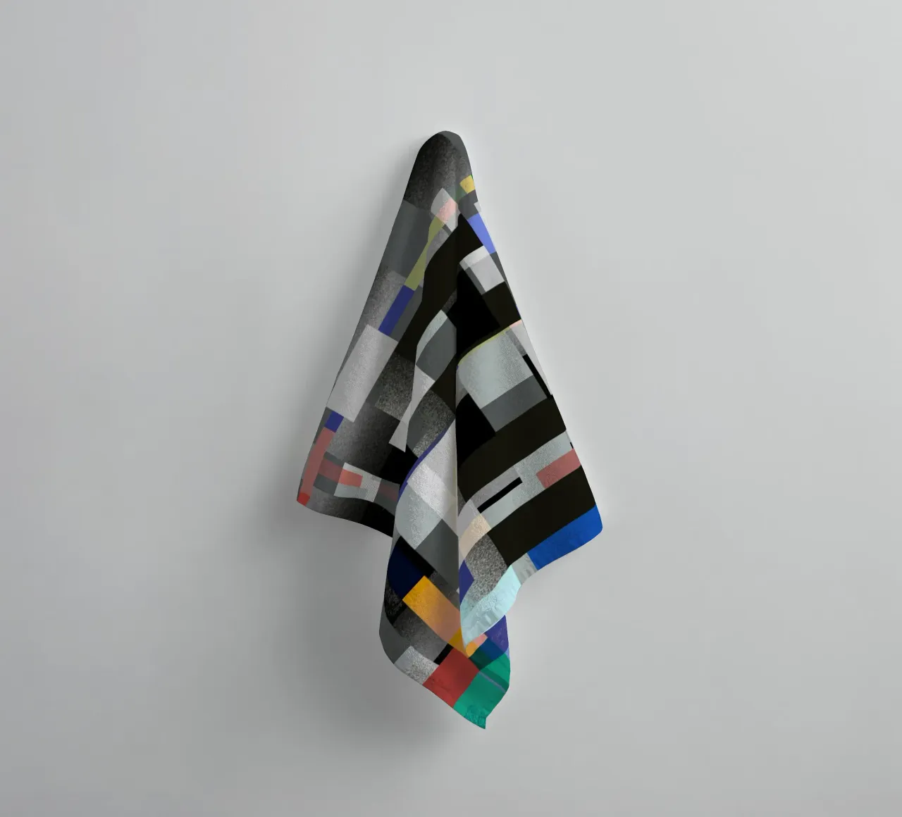 Glitches pattern 08 towel by Little Dean