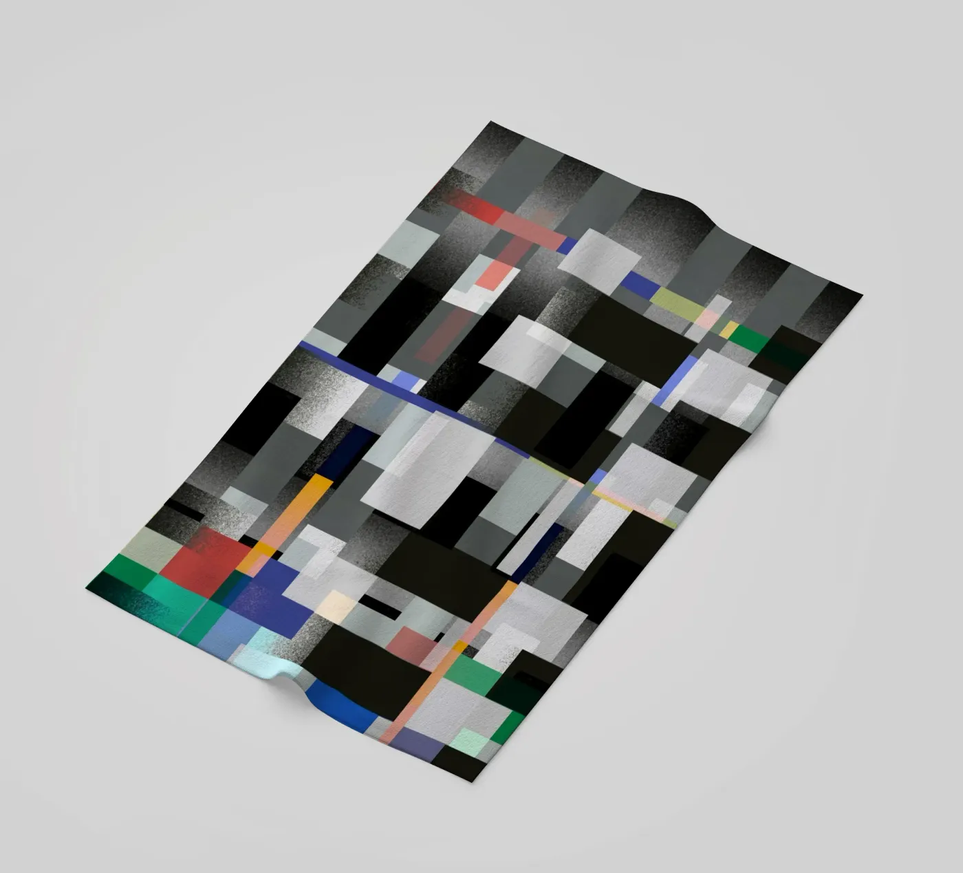 Glitches Muster 08 Strandtuch von Little Dean