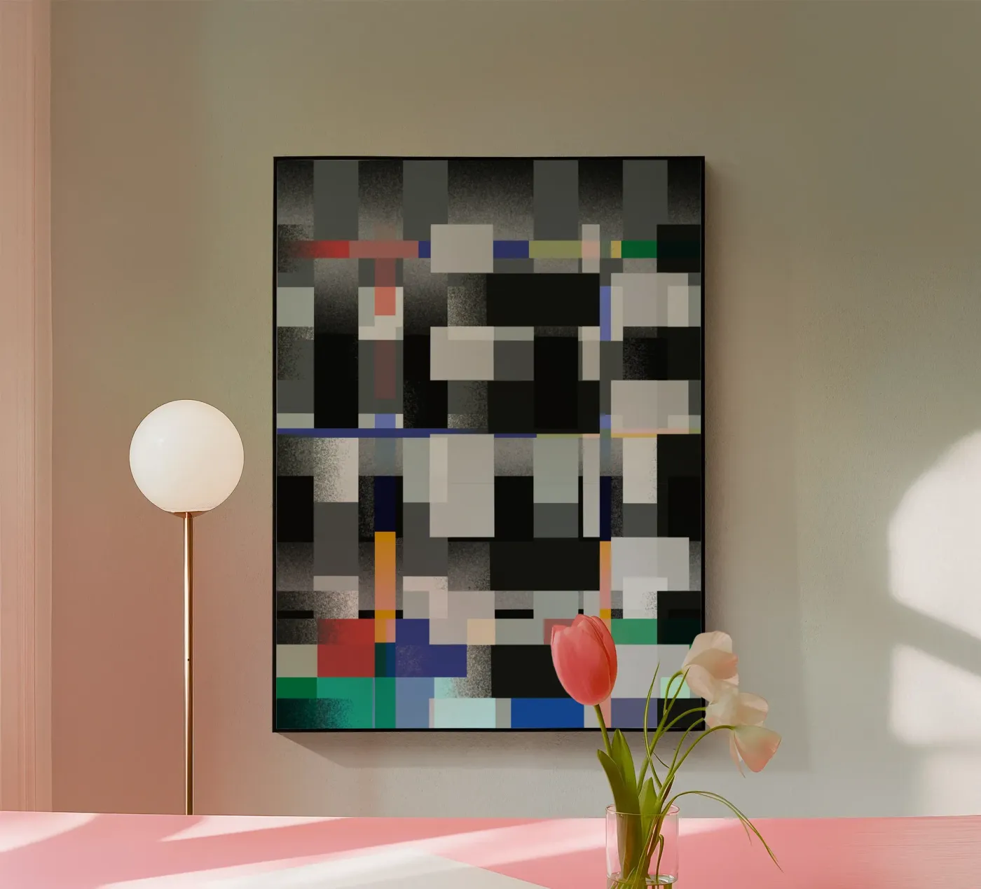 Glitches Muster 08 Acryl-Glas von Little Dean