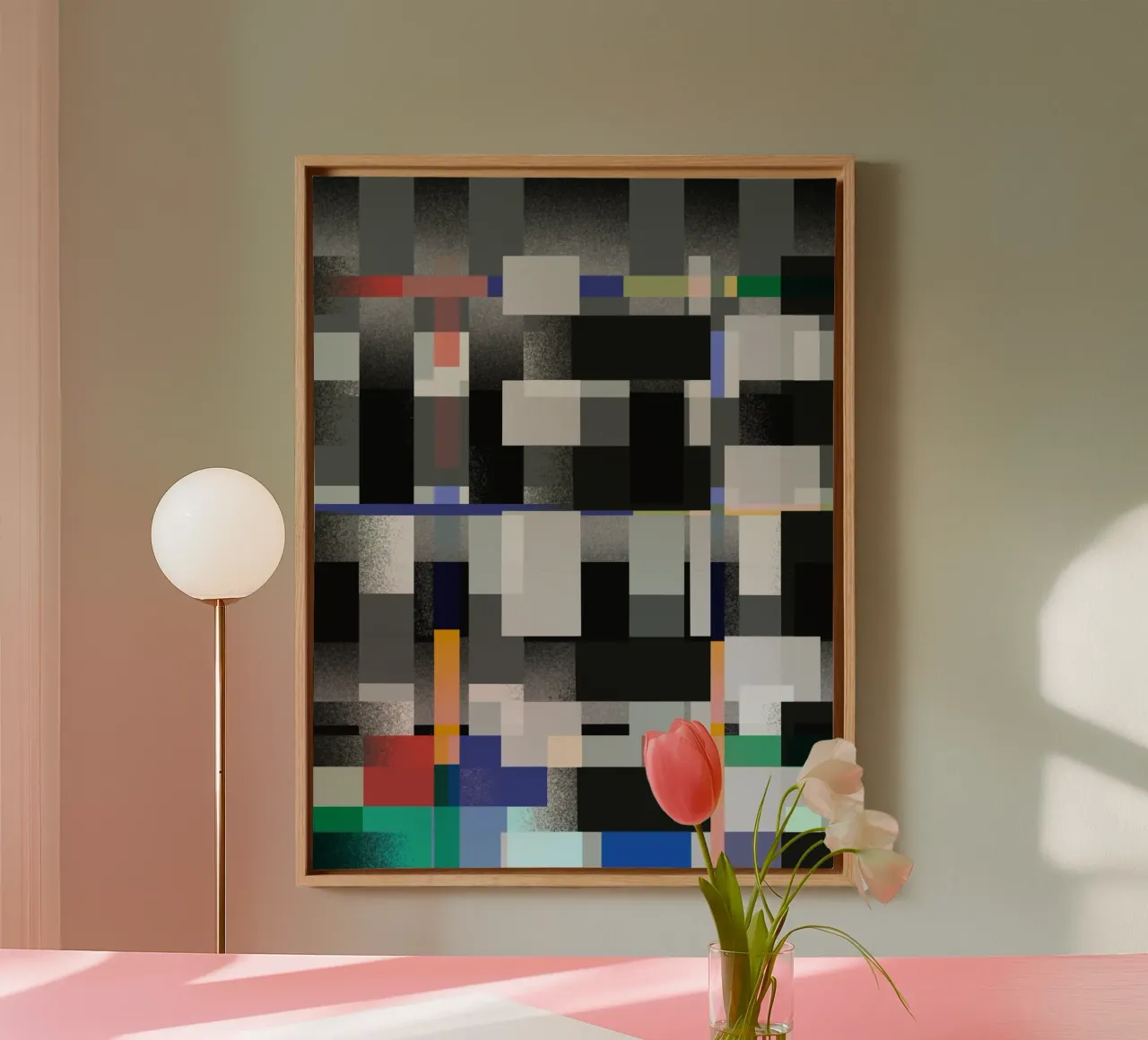 Glitches pattern 08 canvas by Little Dean