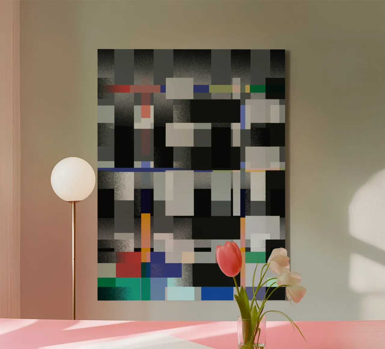 Glitches pattern 08 canvas by Little Dean