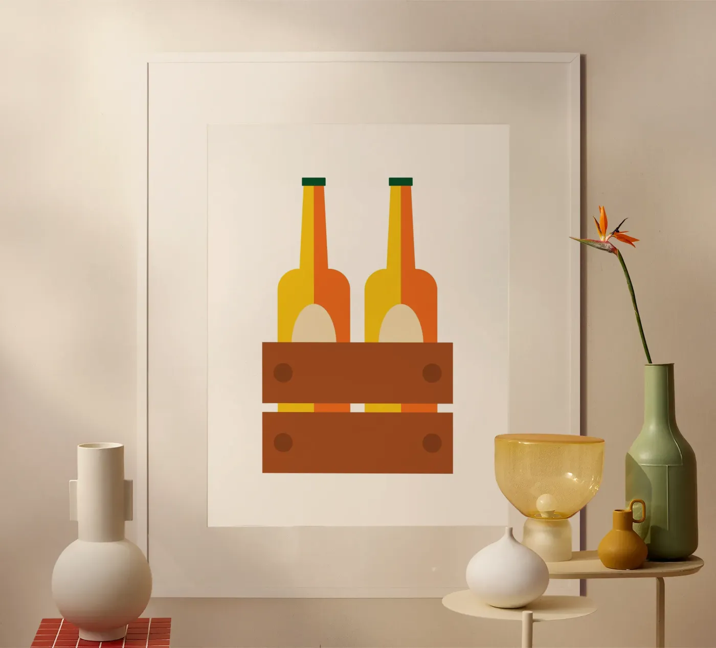 Bierflesdoos poster van galihstudio