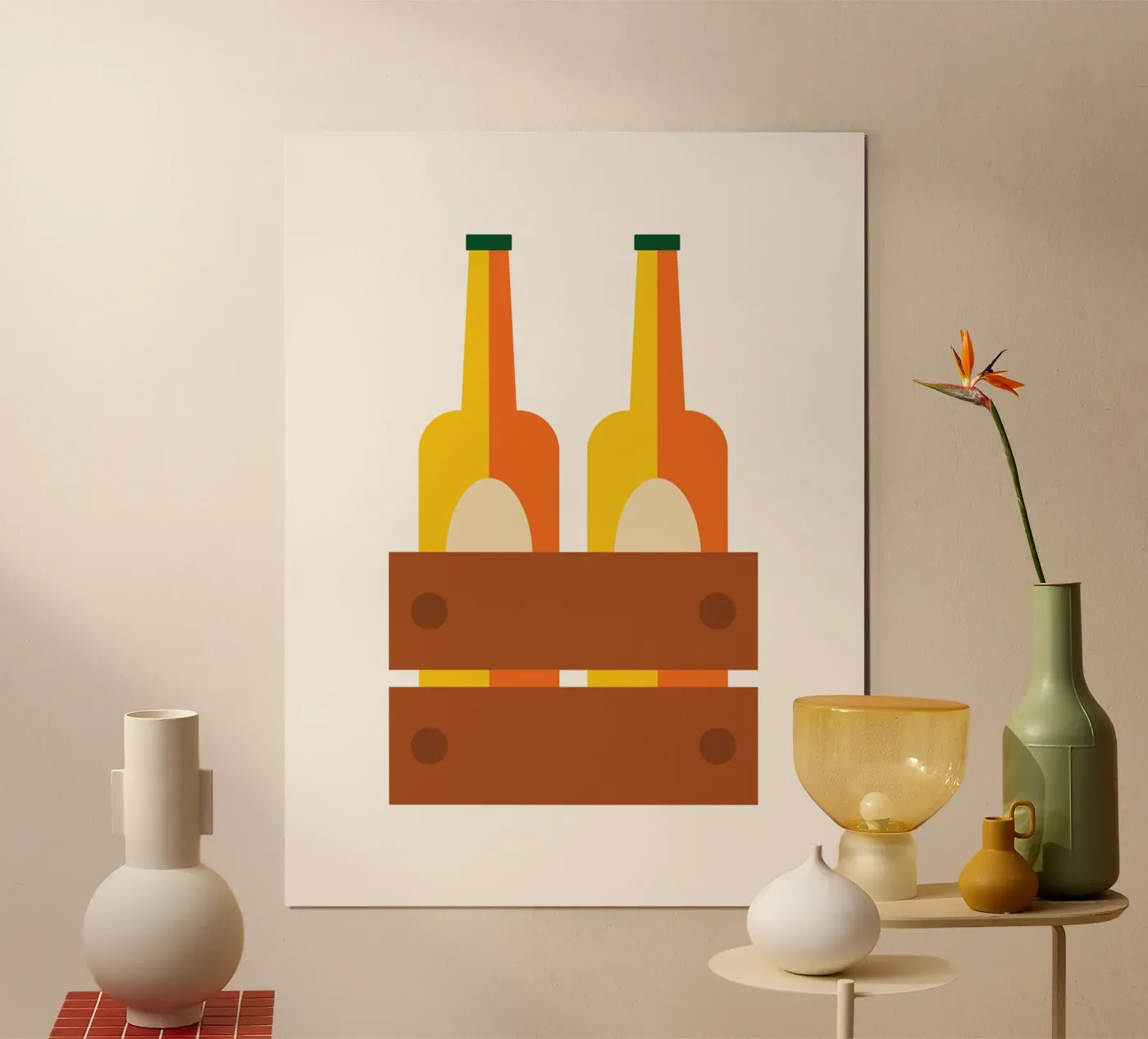 Bierflesdoos poster van galihstudio