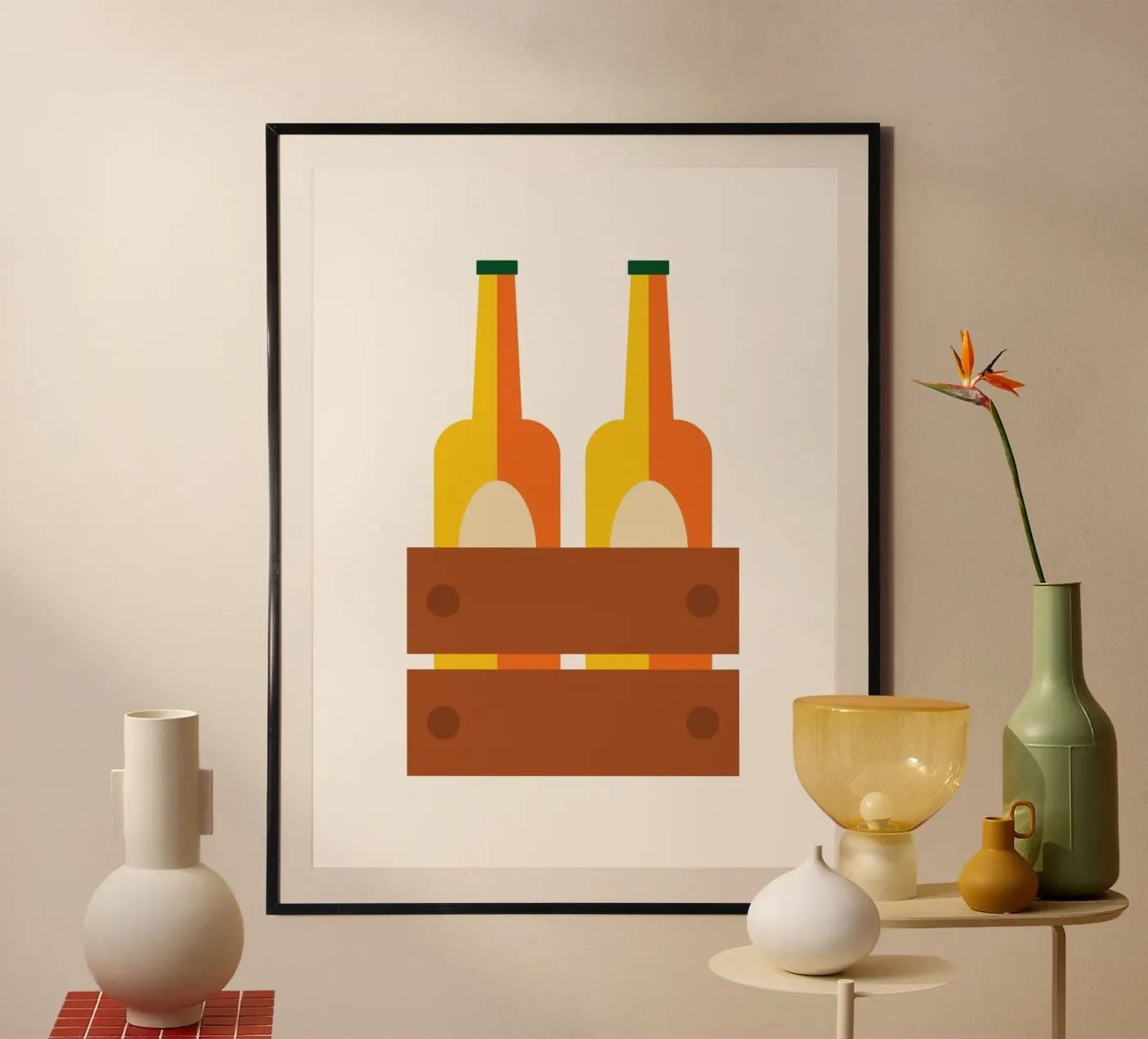 Bierflesdoos poster van galihstudio