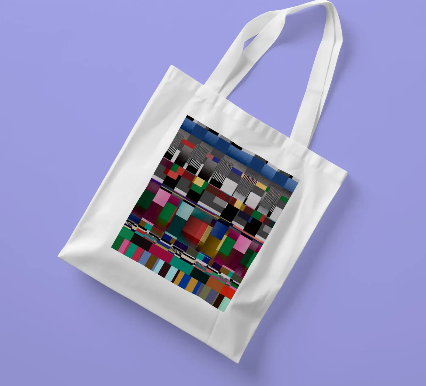 Glitches pattern 09 tote bag by Little Dean