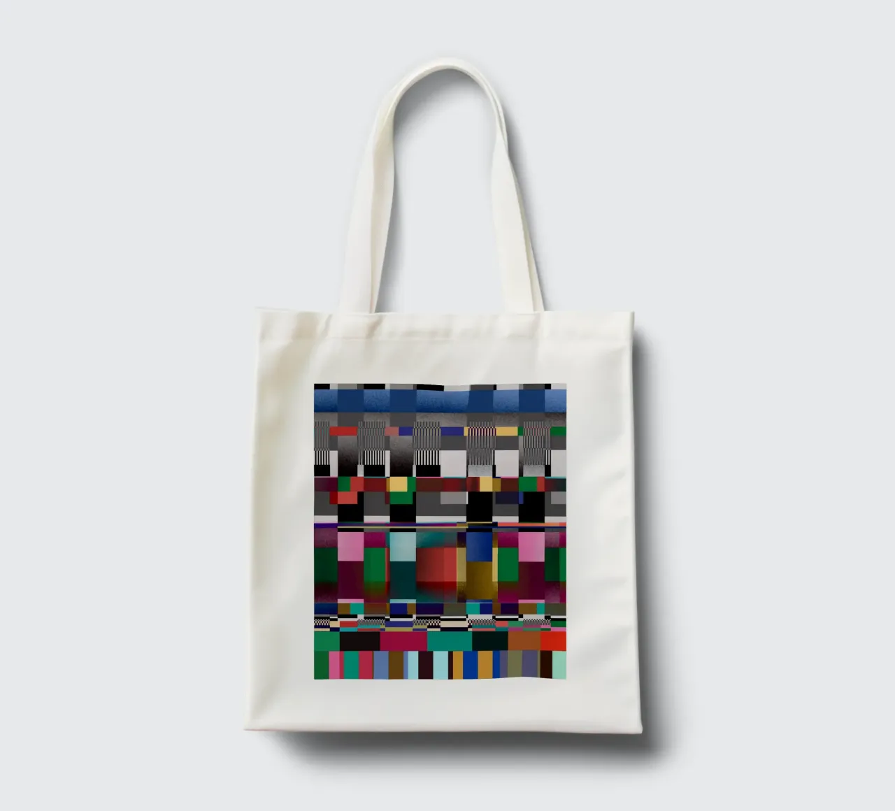 Glitches pattern 09 tote bag by Little Dean