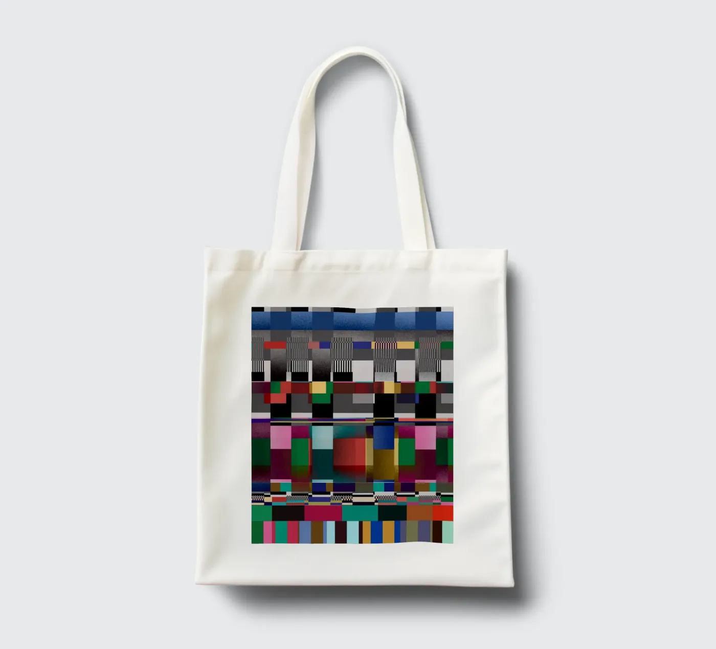 Glitches pattern 09 tote bag by Little Dean