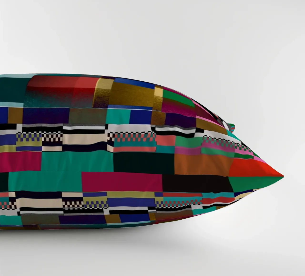 Glitches pattern 09 decorative cushion by Little Dean