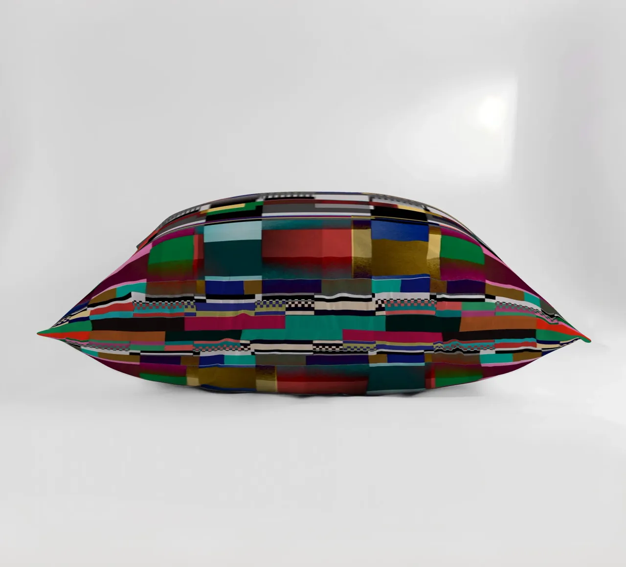 Glitches pattern 09 decorative cushion by Little Dean