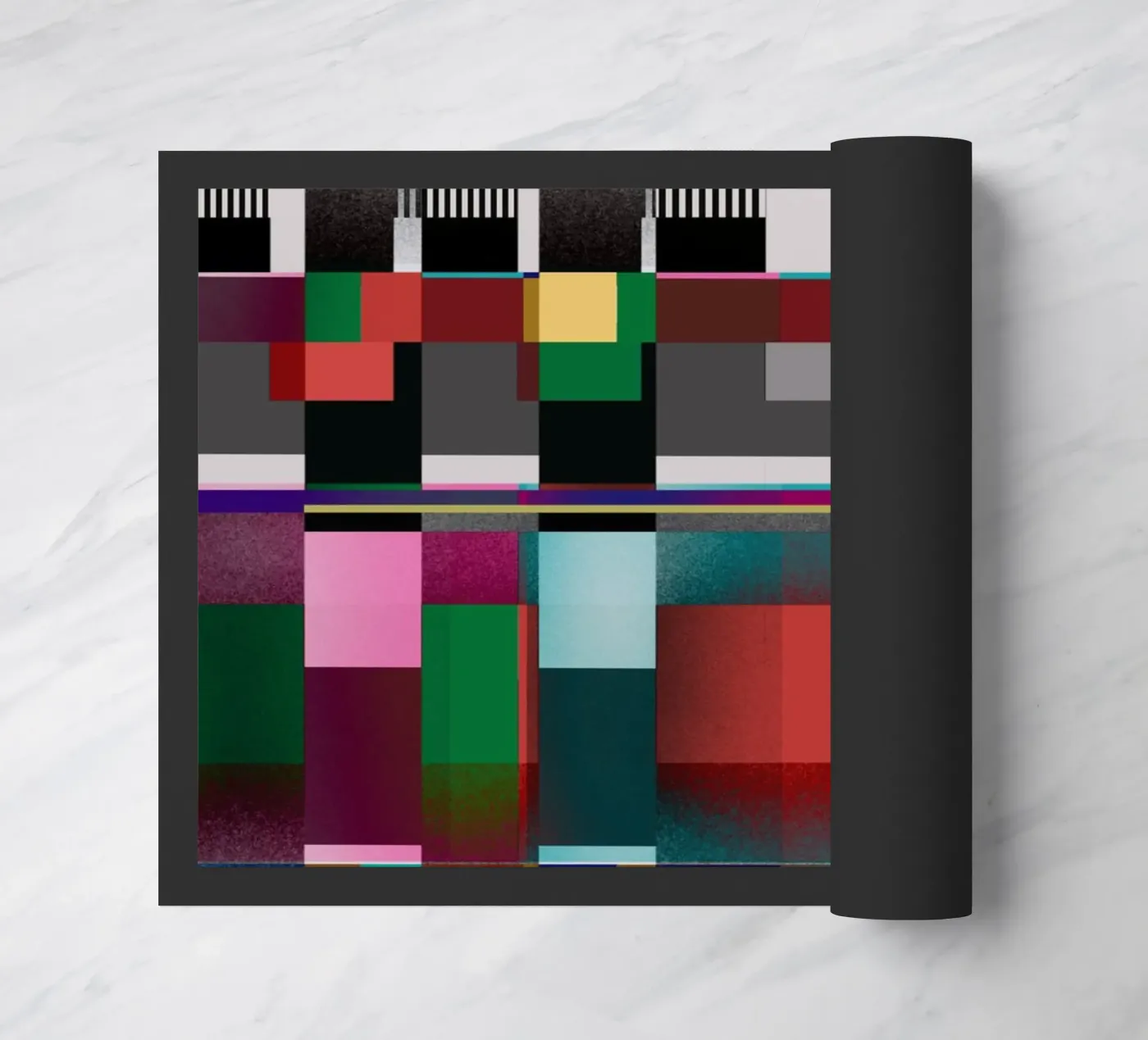 Glitches pattern 09 Fußmatte von Little Dean