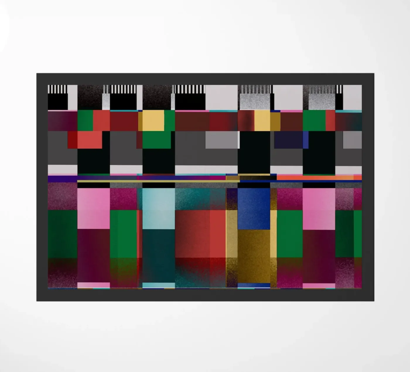 Glitches pattern 09 Fußmatte von Little Dean