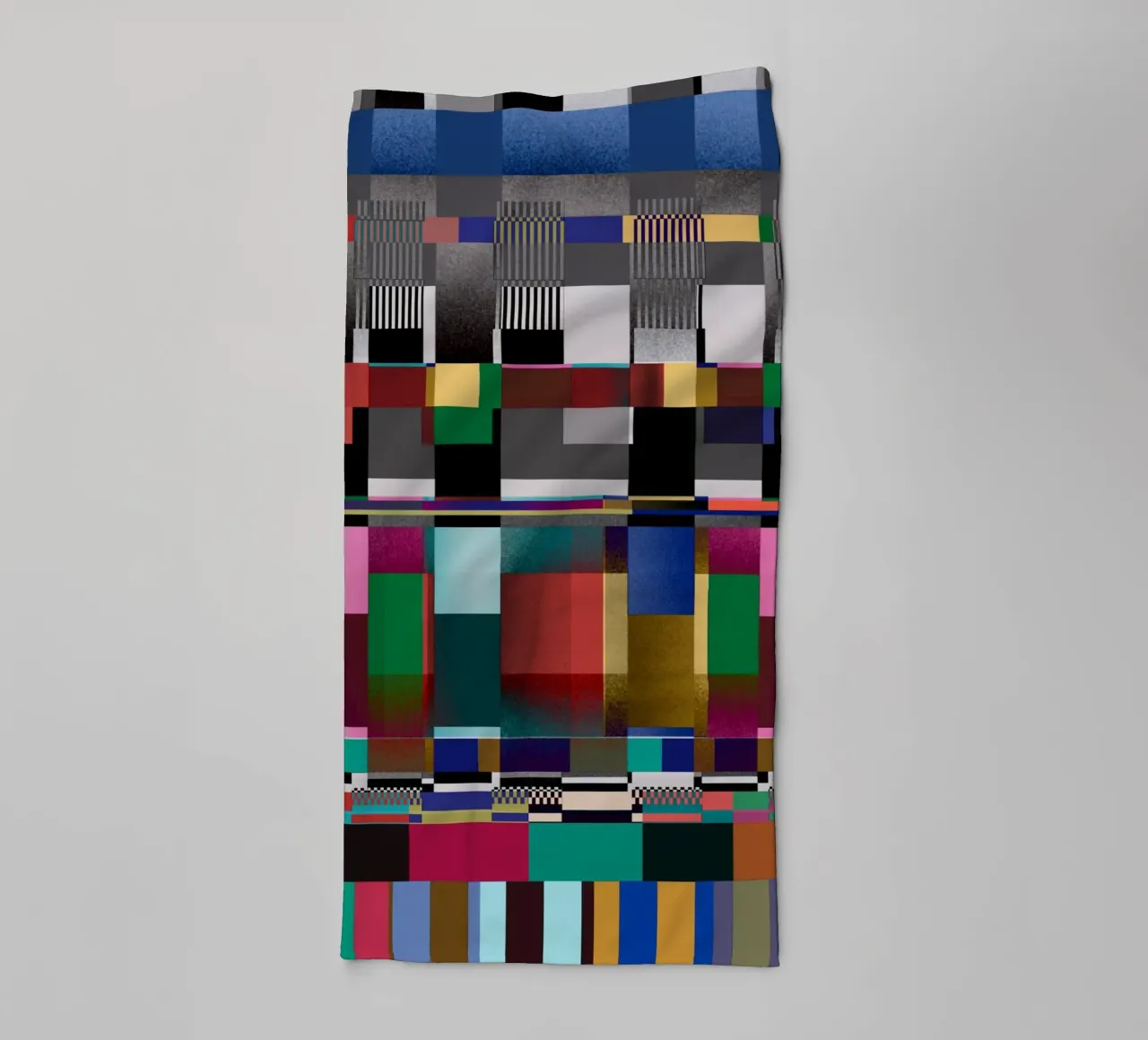 Glitches pattern 09 towel by Little Dean