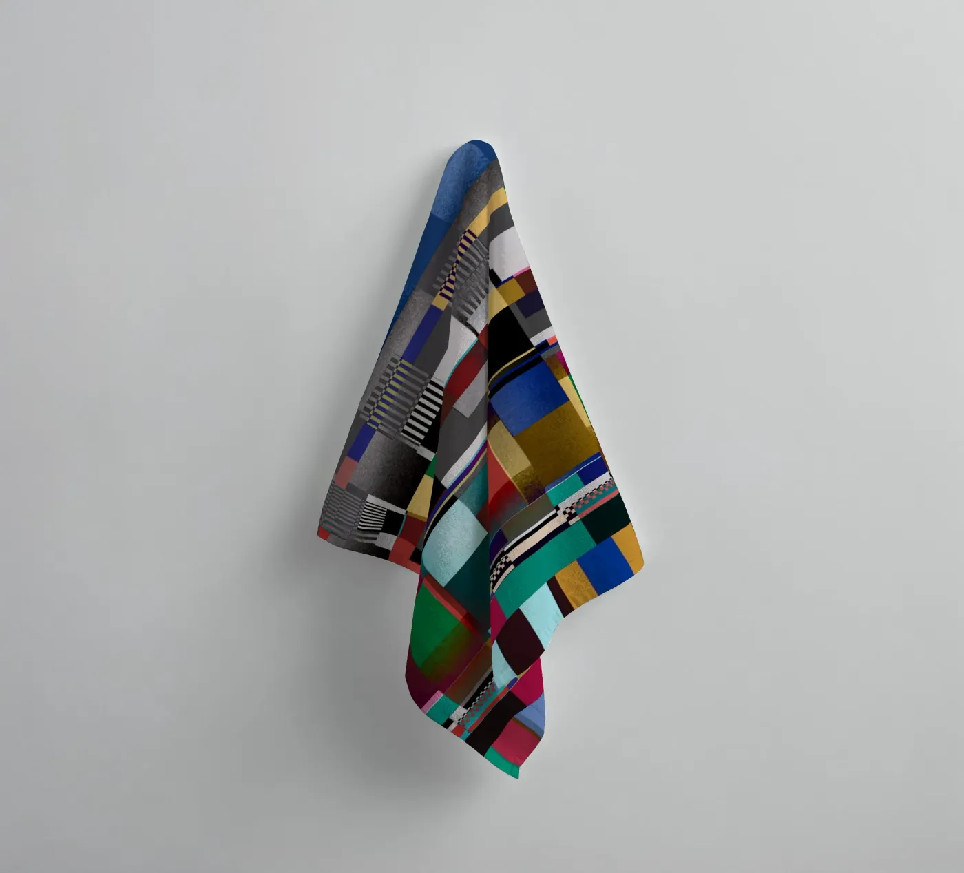 Glitches pattern 09 towel by Little Dean