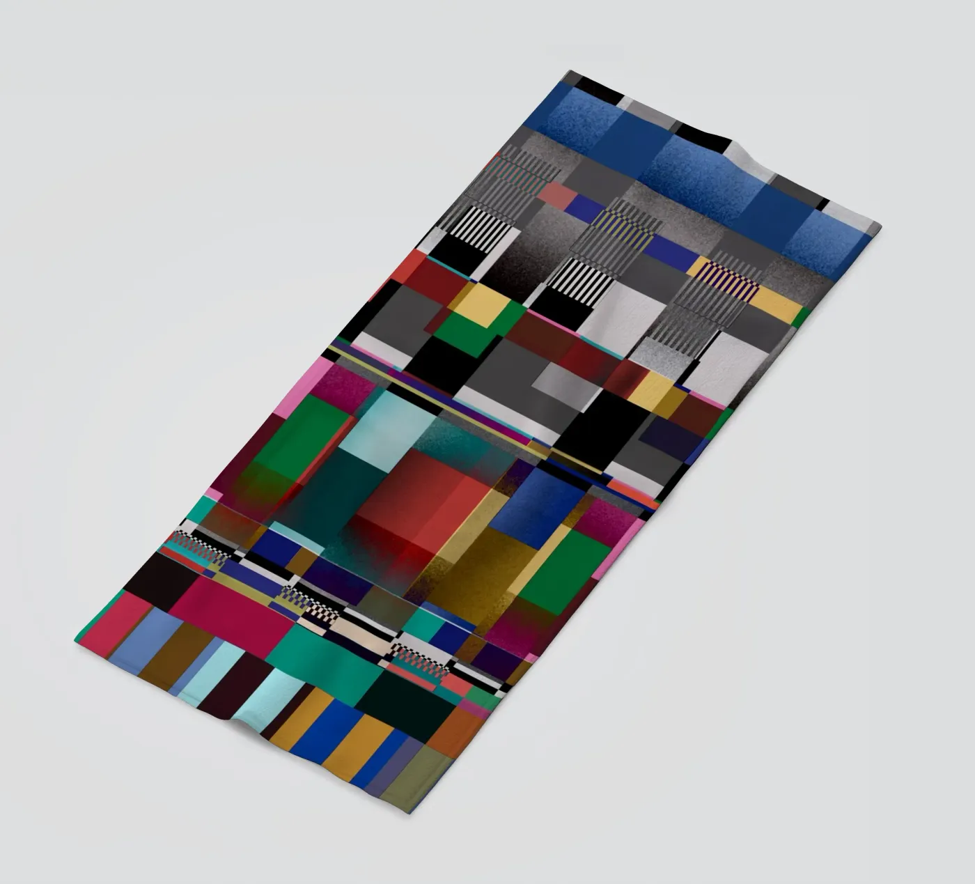 Glitches pattern 09 beach towel by Little Dean