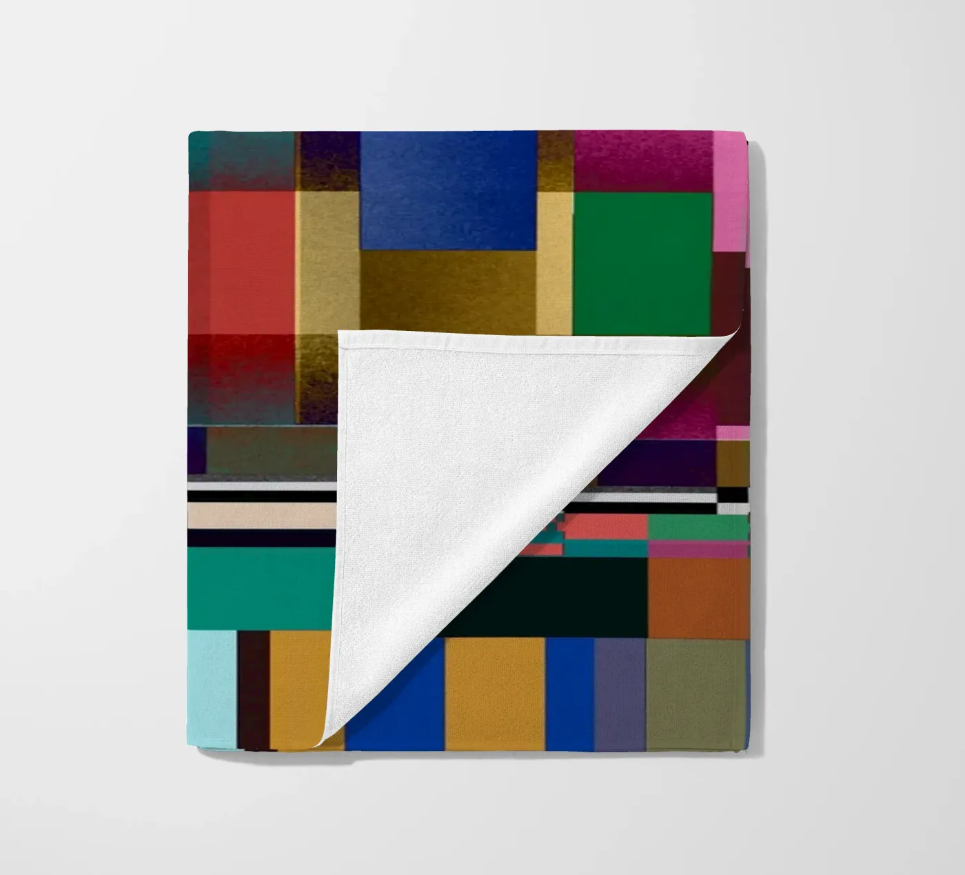 Glitches pattern 09 beach towel by Little Dean