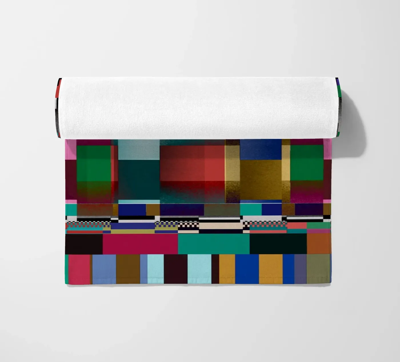 Glitches pattern 09 beach towel by Little Dean