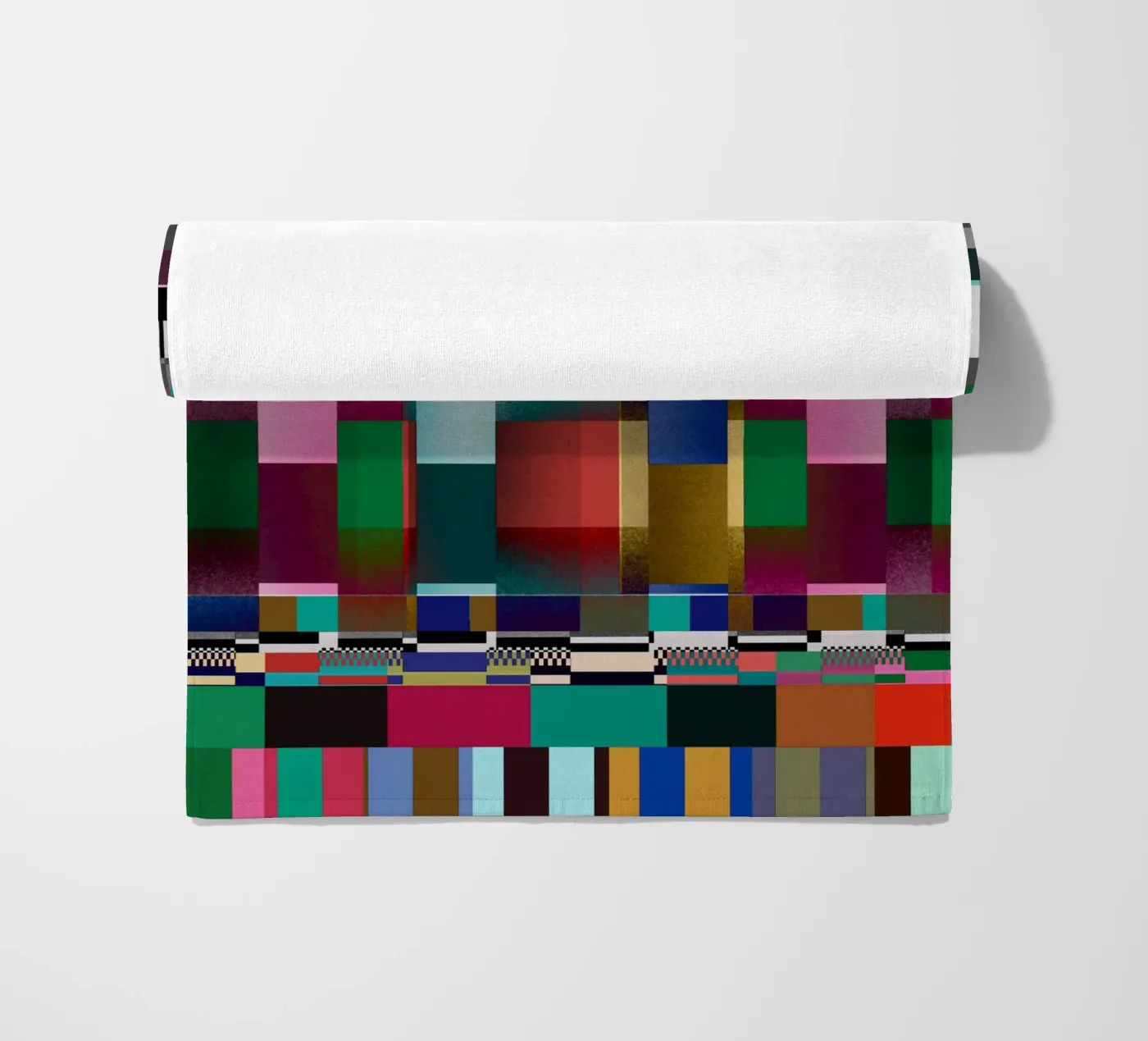 Glitches pattern 09 beach towel by Little Dean